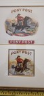 PONY EXPRESS BRAND FRAMED CIGAR BOX TOP — photo 1