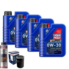 Motoröl 0W30 LIQUI MOLY Synthoil Longtime Plus 4L+BOSCH Ölfilter +Spülung