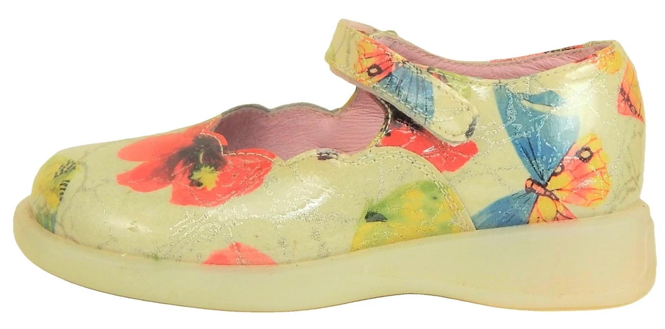 DE OSU - 西班牙 - 女孩象牙花漆皮正装鞋 - 欧洲 - 8 码 — 第 3/4 张图片