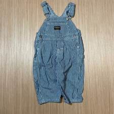 OshKosh B'gosh Kids Hickory Stripe Cotton Denim Vestbak Overalls 12M 802-0010
