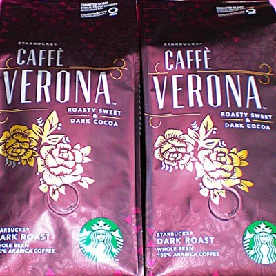 STARBUCKS CAFFE VERONA DARK ROAST ARABICA Whole Bean 2 x 250g