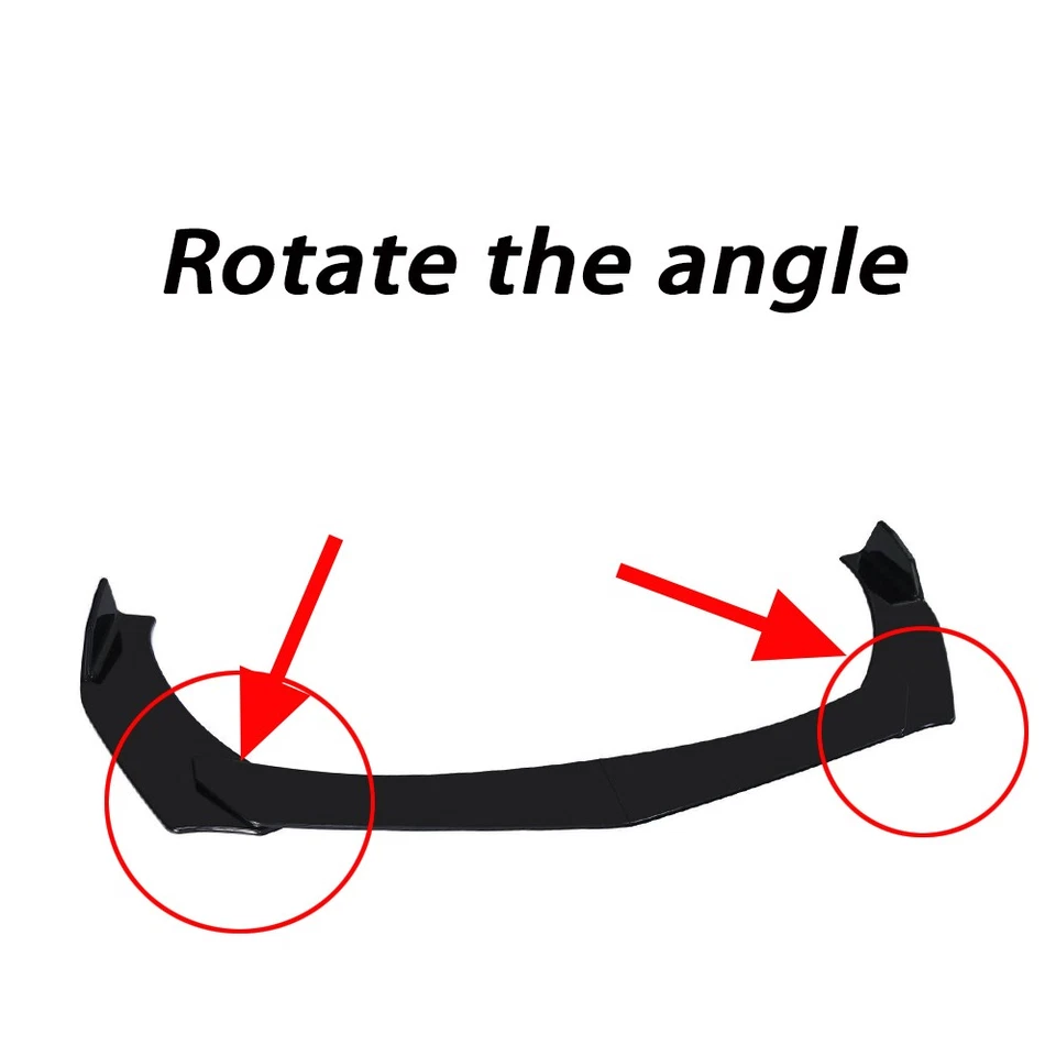 For Subaru Front Bumper Lip Splitter Spoiler Body Kit + 78.7" Side Skirts Black Foto 3 de 4