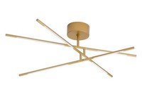 Nova Luce Deckenleuchte Raccio Messing Gold 6 Led RöHren 3000K Dimmbar 32W
