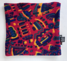 Vintage 90s Chuck Roast Polartec Fleece Neck Up Warmer Abstract Tribal Print USA