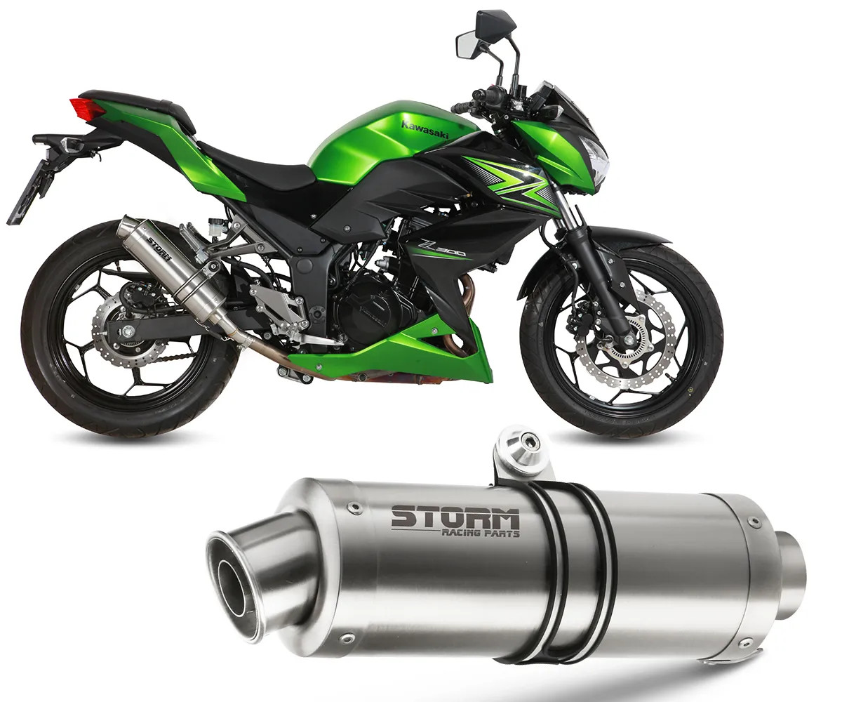 Exhaust Storm by Mivv Muffler Gp Steel for Kawasaki Z300 2015 > 2016