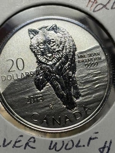 2013 Wolf $20 Fine Silver Coin Royal Canadian Mint. Mint sealed. - Picture 5 of 9