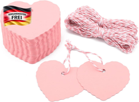 Herz GeschenkanhäNger Valentinstag Hochzeit 100 StüCk Kraftpapier Weiß