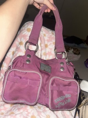 lila CATWALK Handtasche / Mini Bag mit Fächern   Y2K Style