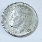1954 Roosevelt 10c Dime 90% Silver Circulated Coin #7802