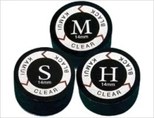 Kamui Clear Black Cue Tip-Hard-Single Tip