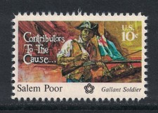 Scott 1560- Salem Poor, Gallant Soldier- 10c MNH 1975- unused mint stamp