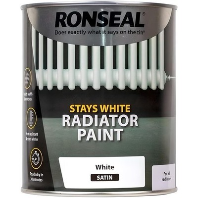 Ronseal Einschicht-Heizkörperlack 250 ml weiß seidenmatt für den Innenbereich