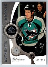 2005-06 Upper Deck SP Game Used Authentic Rookies /999 Grant Stevenson #232 RC