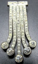 Stunning Sparkling Ice Rhinestone European Antique Dress Clip