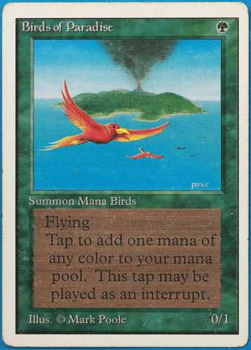 Birds of Paradise Unlimited HEAVILY PLD Green Rare CARD (498393) ABUGames