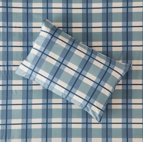 Home Republic Stonewashed Cotton QUEEN Flat Sheet + Euro + Standard Pillowcases - Picture 9 of 10
