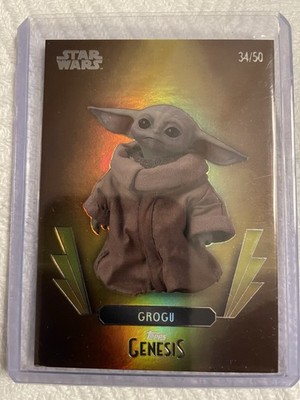 2025 Topps Disney Genesis Star Wars Grogu #14 Gold Foil 34/50