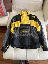 Vintage 1990s North Face Steep Tech Ski Jacket Scot Schmidt Black/Yellow Small