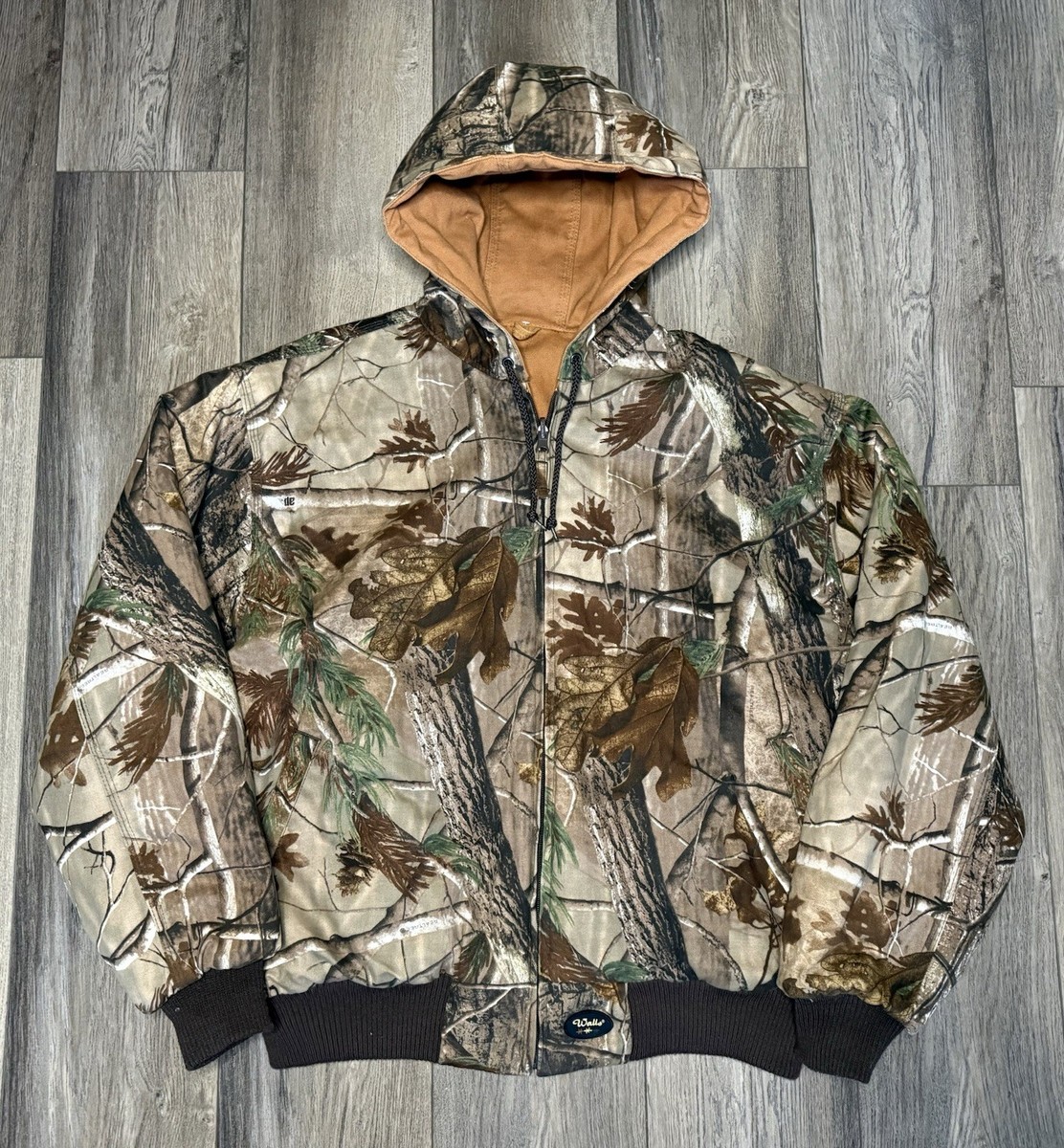 Walls Insulated Workwear Hooded Jacket Reversible Realtree Camo