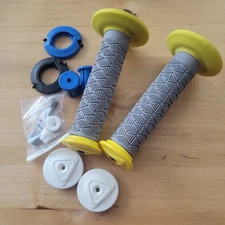 old School NOS  &  used  Ame Fini yellow grey  white  bmx bike grips