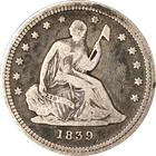 1839 Seated Liberty Quarter
