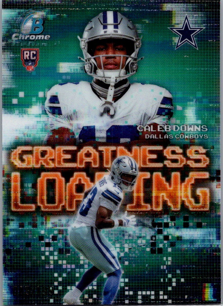 2026 Bowman #GL-19 Caleb Downs Greatness Loading Aqua Refractor #/199