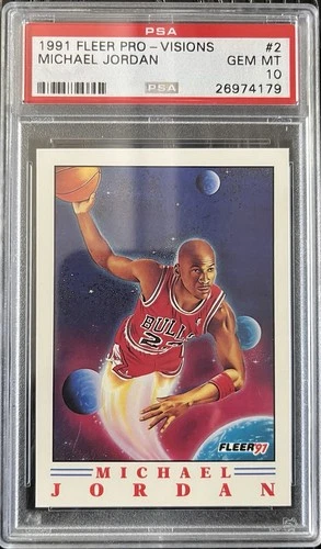 1991 FLEER PRO-VISIONS #2 MICHAEL JORDAN PSA 10 GEM MINT