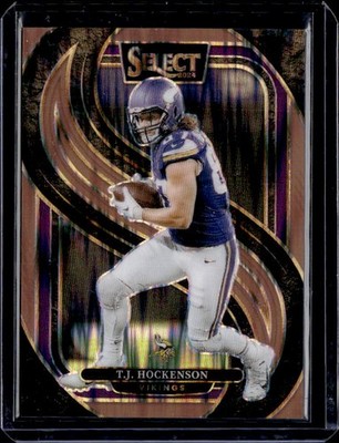 2024 Panini Select #194 T.J. Hockenson Copper Prizm Shock #/299
