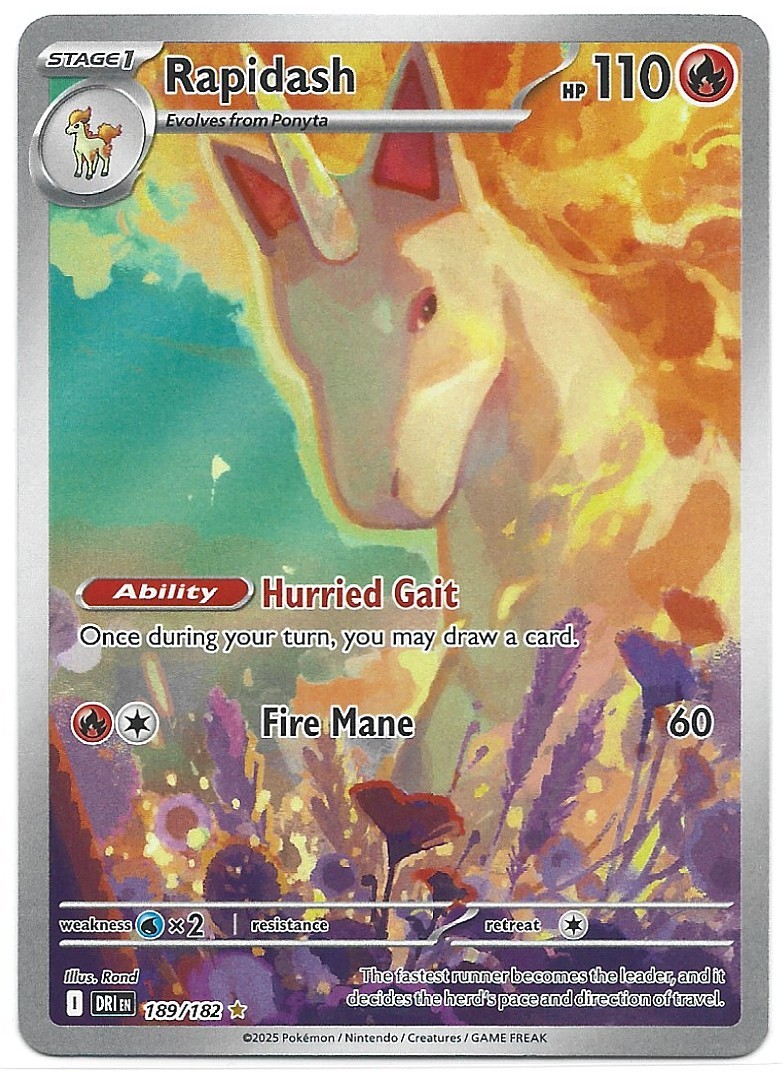 Rapidash Illustration Rare SV10: Destined Rivals 189/182 NM