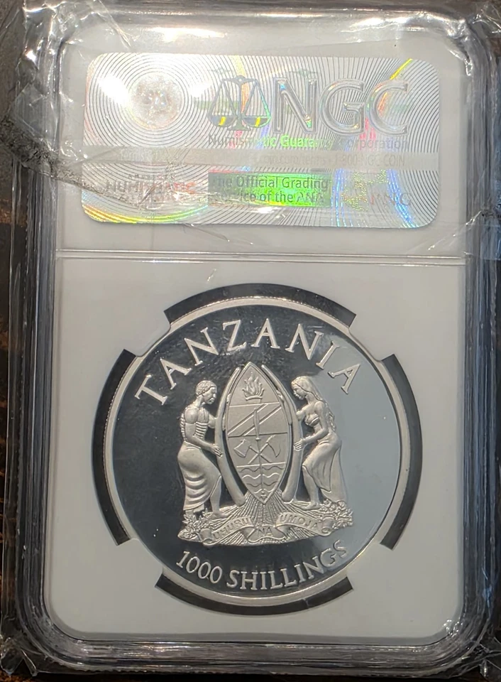 Tanzania Black Rhino Big 5 PF70 2016 ultra camafeo alto relieve Foto 2 de 2