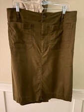 Anthropologie The Collette Skirt by Maeve in Green Size Large