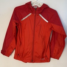 LL Bean Kid  s Size 8 Red Unisex Raincoat with Hood