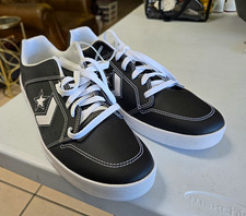 Converse Day One Court Black Faux Leather /White Low Top Lace Up Sneakers US 13