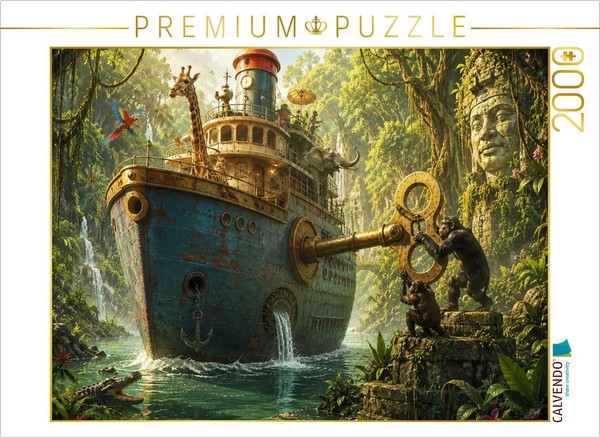 Calvendo Puzzle Der Dschungeldampfer | 2000 Teile Lege-GrößE 90X67Cm Foto-Puzzle-image