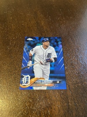 2018 Topps Chrome Miguel Cabrera Blue Refractor /150