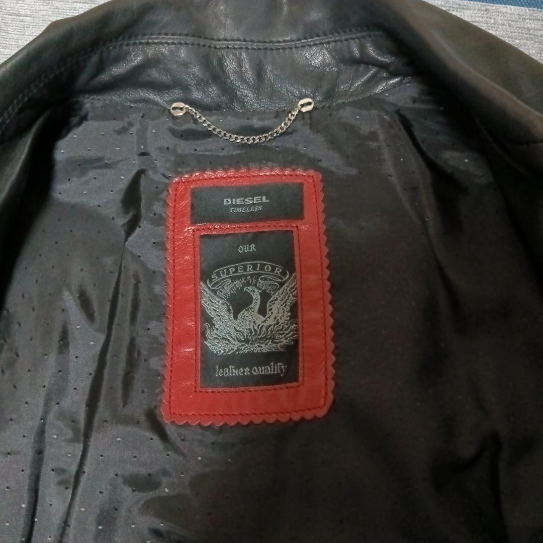 Diesel Black Lamb Leather Double Rider Jacket XS Timeless RN