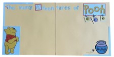 Disney Pooh Bear Scrapbook Page Premade Layout 12x12 Two Pages Handmade Memories