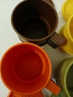 tupperware vintage mid century cups green orange yellow brown plasic — photo 7