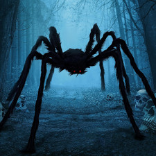 6.5Ft Halloween Spider Outdoor Decorations, Scary Giant Large Spider Props for H
