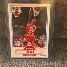 Fleer 1990-91 Michael Jordan #26 Chicago Bulls Base Set Card Black Line