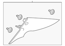 Genuine Honda Body C-pillar Trim Panel 84131-t2a-y01zc
