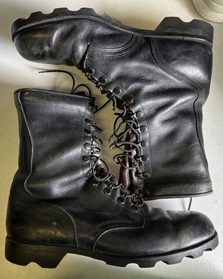 Vintage 1985 RO-Search Military Combat Boots Mens Size 11W Black Leather USA Vintage 1985 RO-Search Military Combat Boots Black Leather  main image 3
