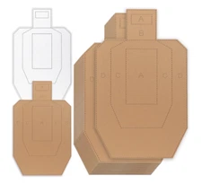 30x18in USPSA Shooting Cardboard Targets for Rifle Shooting Competition, 20 Pack