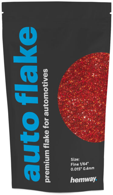Hemway Red Holographic Metal Flake 0.015" 100g Auto Car Glitter Paint Spray