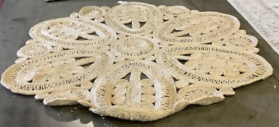 IVORY 7'-0'' x 7'-0'' Broken Thread Rug, Reduced Price 1172677054 NF360B-7R