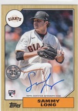 2022 Sammy Long Topps 1987 Style ROOKIE AUTO - SL San Francisco Giants RC