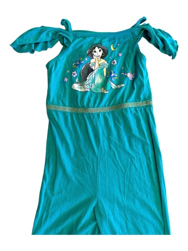Disney Princess Jasmine Teal Blue Romper 5T - Picture 10 of 12