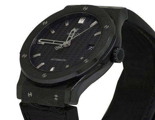 Mens Hublot Classic Fusion 511.CM.1171.RX 45MM Black Ceramic Automatic Watch - Afbeelding 6 van 8