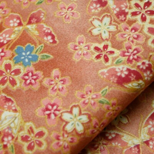 Floral Butterfly Print Pure Cotton Fabric Japanese DIY Craft Cloth 100*160CM - Picture 2 of 14