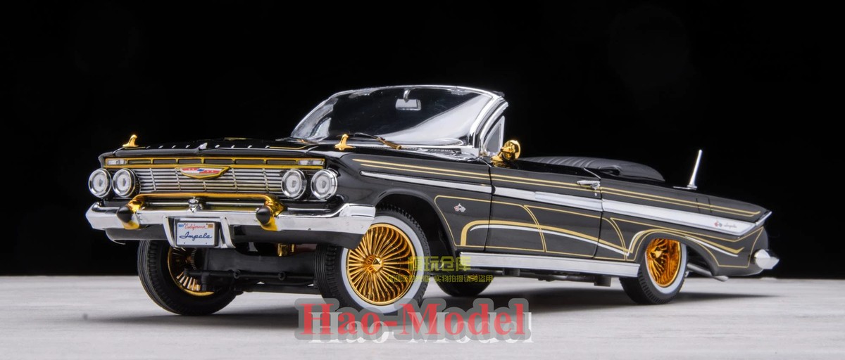 1/18 1961 インパラ　ホイールカスタム　impala lowrider 1/18 Chevrolet Impala 1961 Convertible Lowrider Model Car